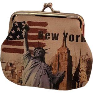 Classic Coin Purse with New York Print
